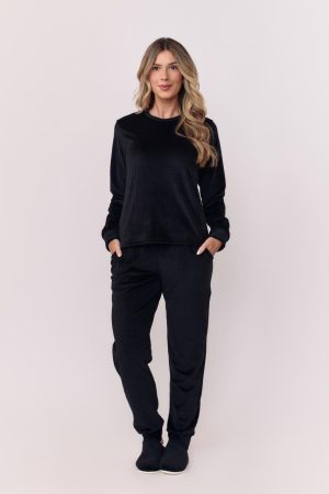 Pj-5970-PIJAMA FLANEL CANELADO CONFORT AD-preto